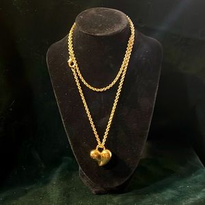 Worthington gold tone heart necklace